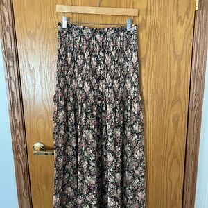 Vintage Elegant Floral Maxi Skirt Express